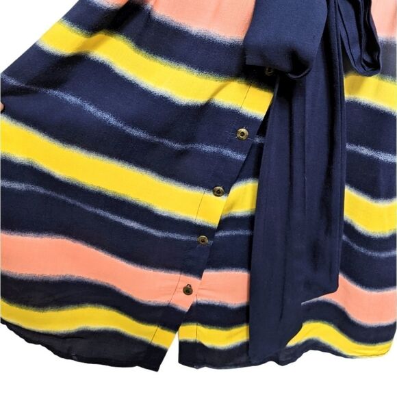 PORRIDGE Plains Ranger Striped Shirt Dress 2 - Picture 4 of 9